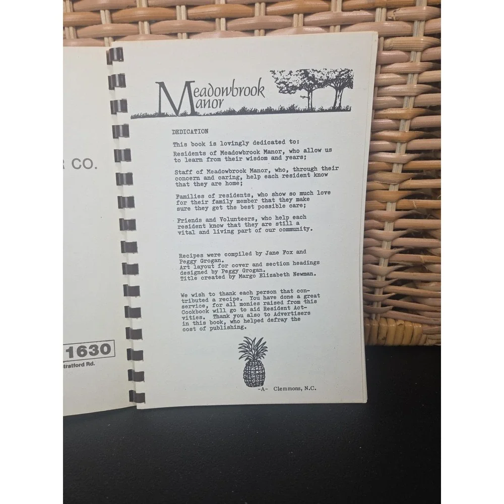 Meadowbrook Manor Residential Facility Cookbook Clemmons, NC‎